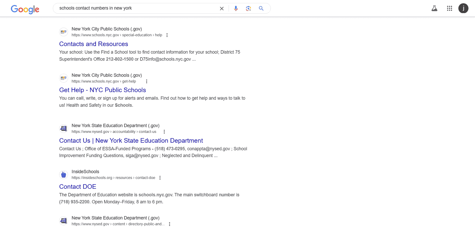 Google Scraper Result